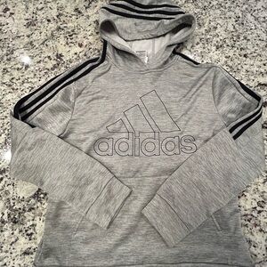 Adidas Gray Hoodie with Black Stripes‎
